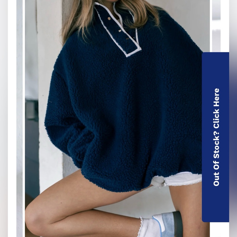 Navy Blue Women's Fleece Hoodie